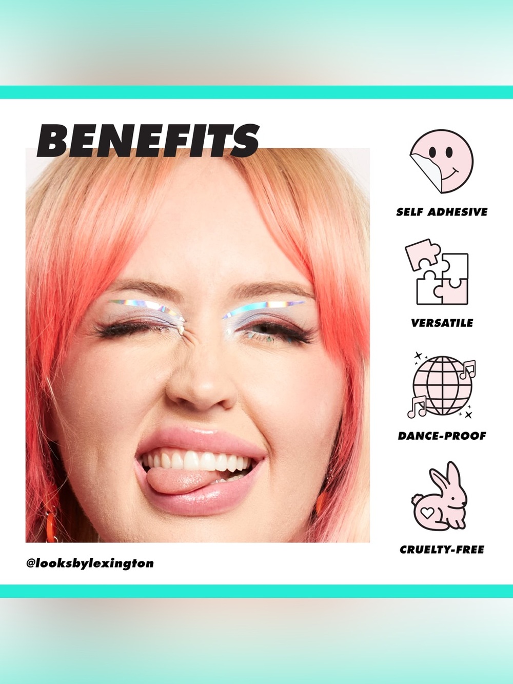 NEW Lime Crime Holographic Face & Eye Stickers - Picture 2 of 6